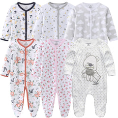 0-12Months Baby Rompers Newborn Girls&Boys 100%Cotton Clothes of Long Sheeve 1/2/3Piece Infant Clothing Pajamas Overalls Cheap