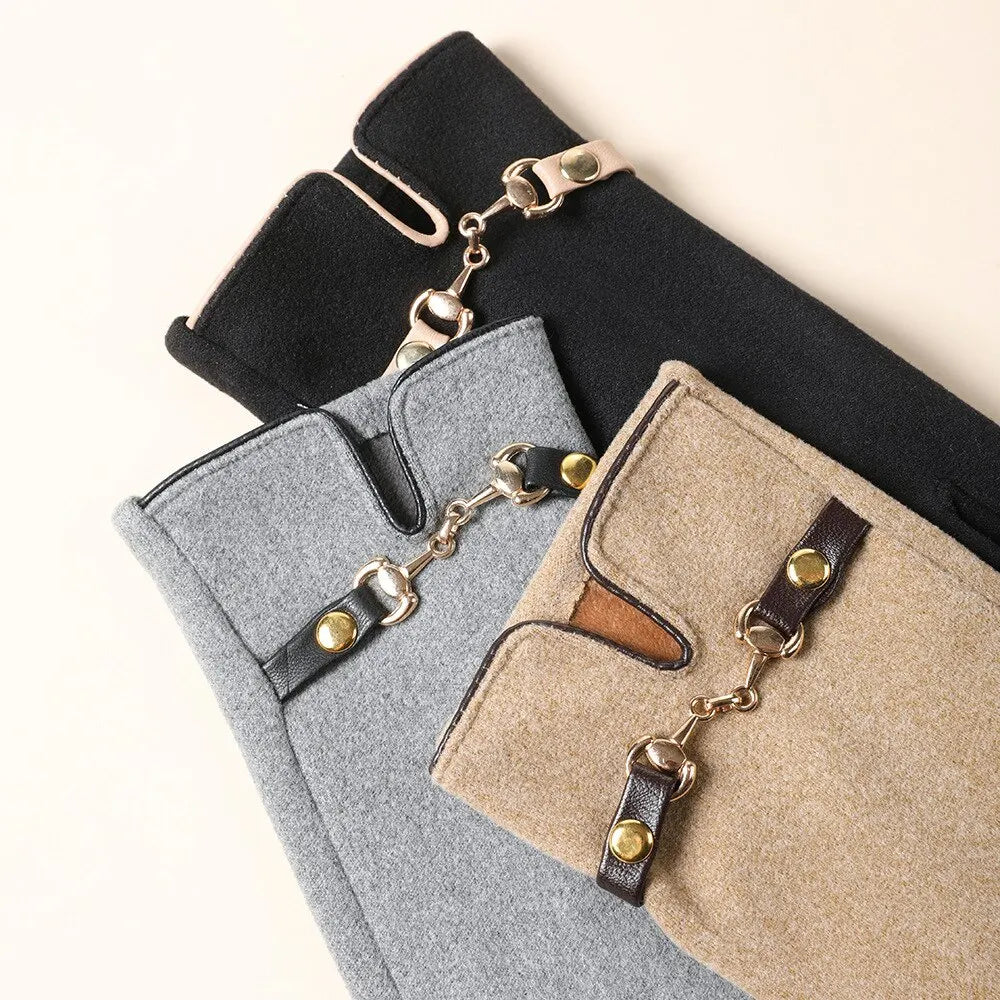 Fashion Lady Glove Mittens Women Winter Vintage Touch Screen Driving Keep Warm Windproof  Dropshiping New Grace mitaine femme