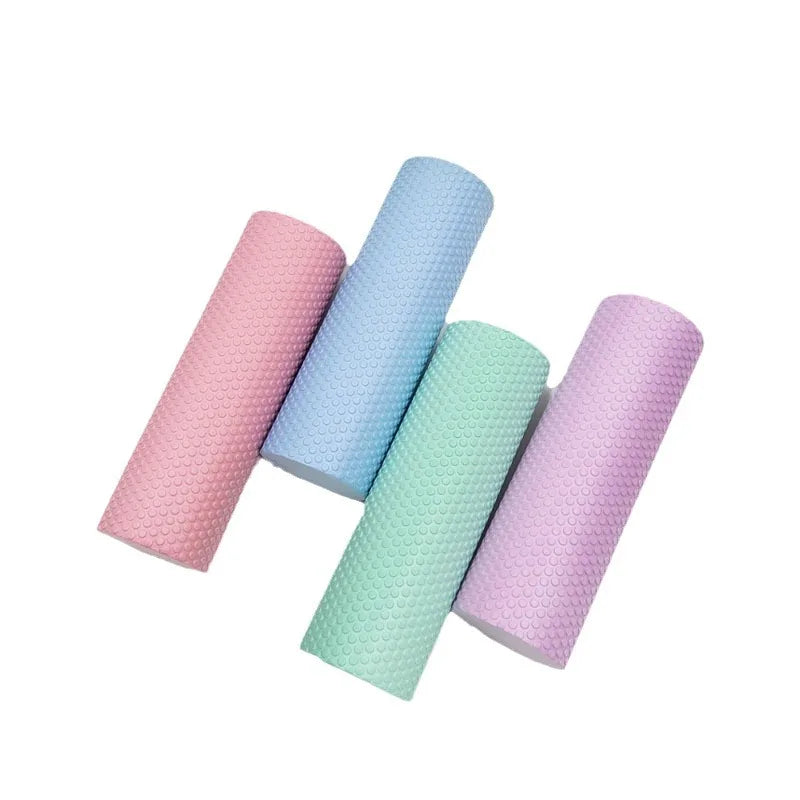 High Density EVA Yoga Foam Roller 18in 30cm Pilates Exercise Muscle Massage Back Pain Relief Home Gym Fitness Foam Roller