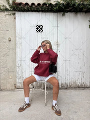 Winter Warm Loose Simple Sweater Women American Fashion Brand New Sweater Letter Embroidery Pullover Oversized Sweater Men