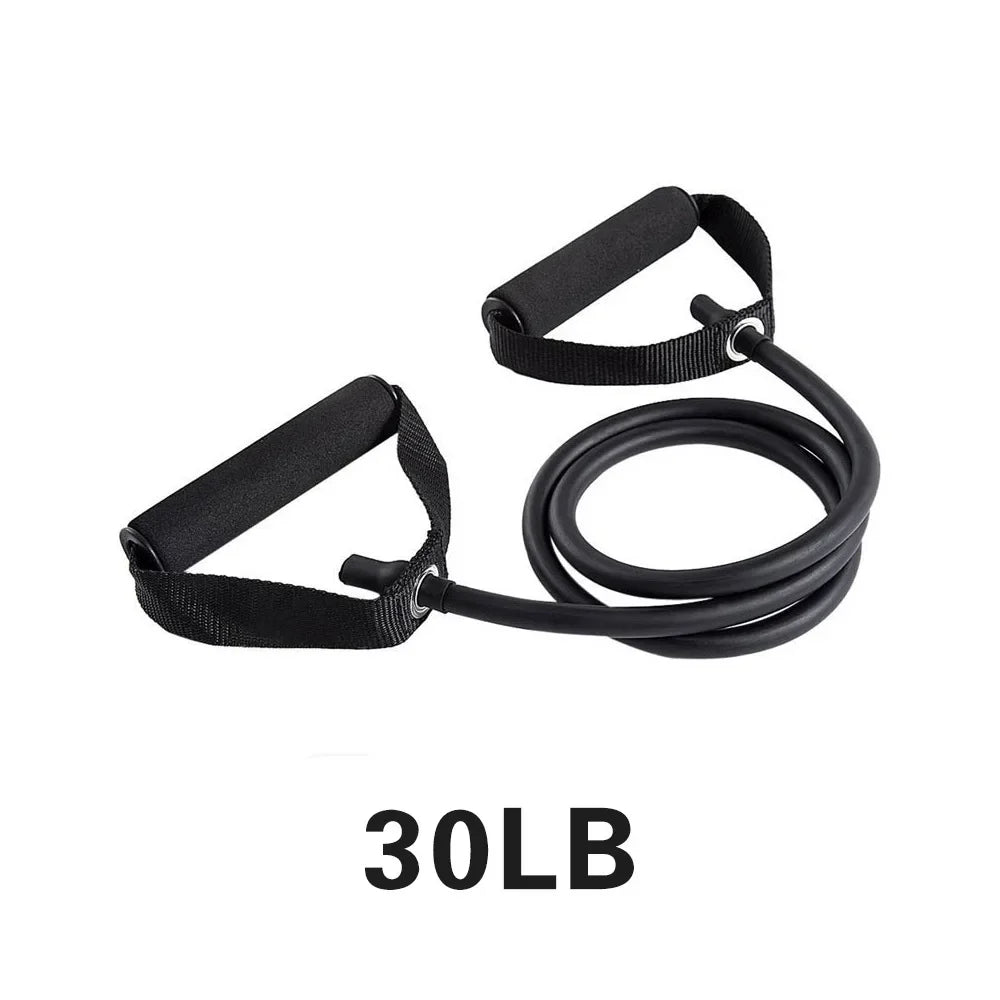 5 Levels  Elastic Band Yoga Pull Rope Elastic Gym Fitness Exercise Tube Band With Handles For Home Workouts Strength Training