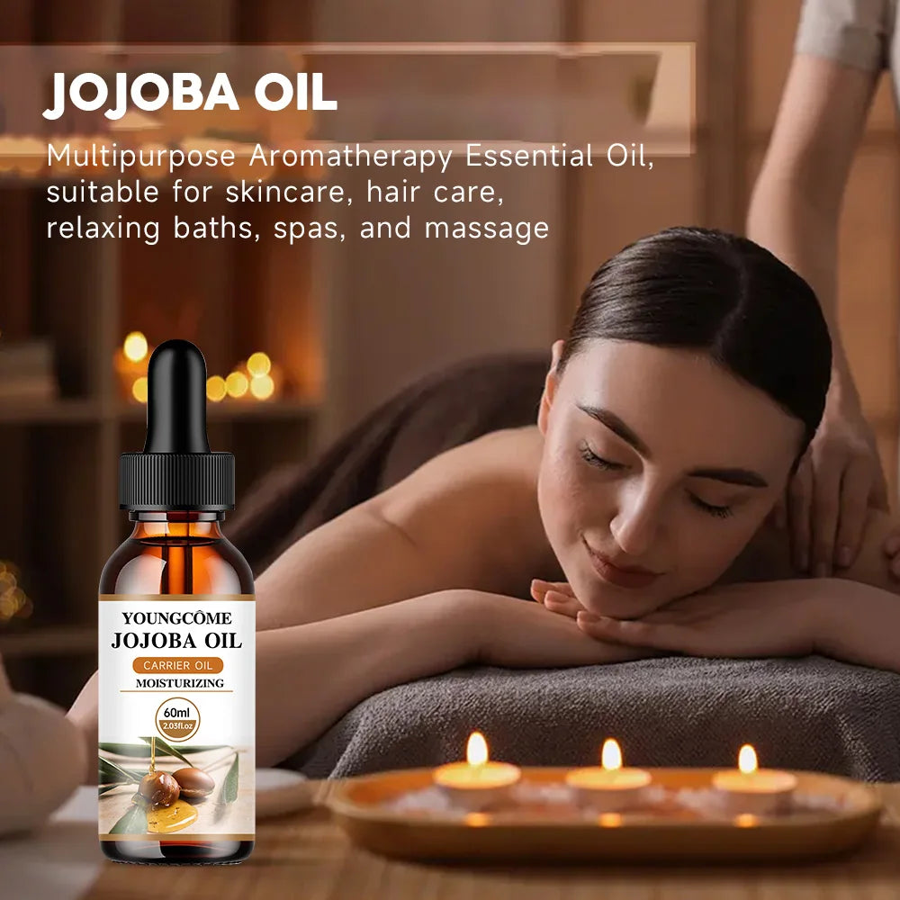 Natural Organic Jojoba Oil Anti Aging Firming Skin Face Moisturizing Relaxing Massage Oil Hair Repair Skin Care Body Oil NEW