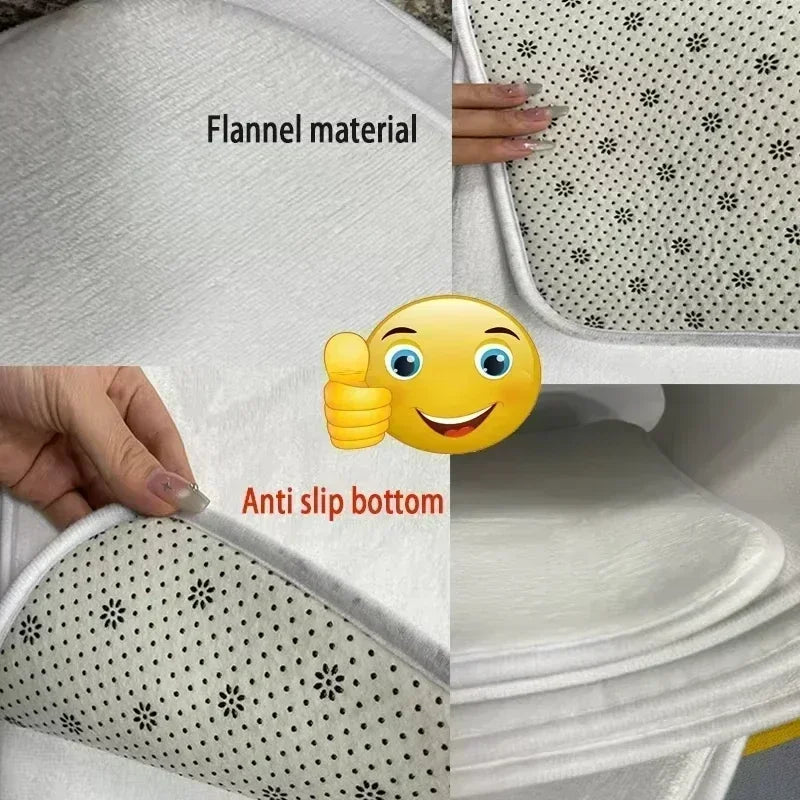 Modern Printed Kitchen Floor Mats Home Laundry Rug Carpet for Living Room Decor Lounge Area Anti-slip Foot Mat Entrance Doormat