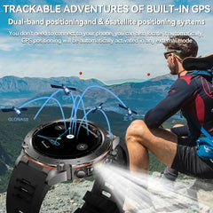 2025New Outdoor T-Rex 3 Ultra GPS Smart Watches Men 5ATM Waterproof Compass Flashlight Military Sports Trackr Smartwatch Women