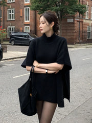 Faionable Oversized Knitwear Women's oulder awl f High Collar Winter Warm Loose Fit Sweater Trendy Commute Sle