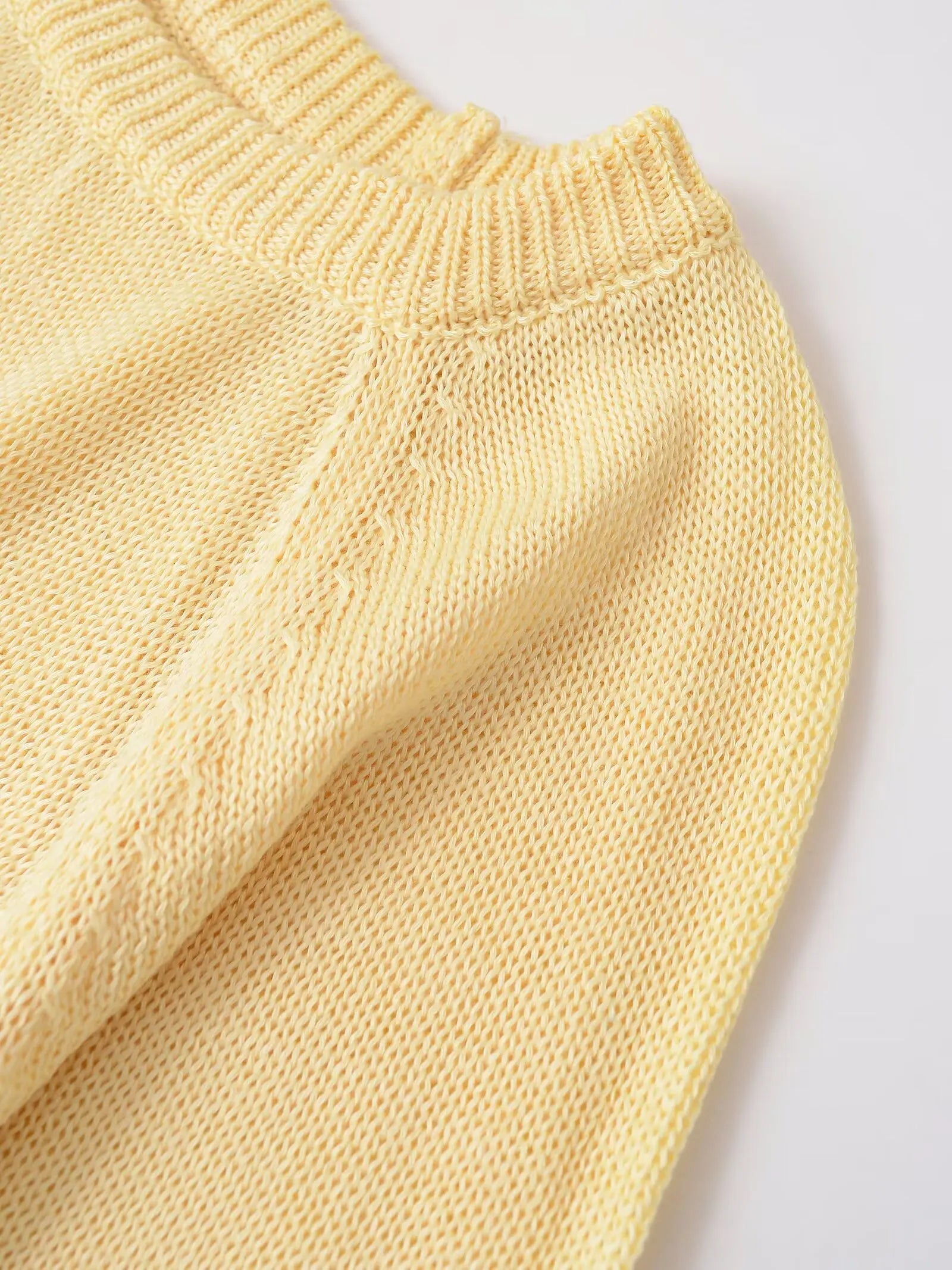 MYST&ZA2025 new summer women's casual fashion trendy round neck wide sleeve comfortable knitted sweater top