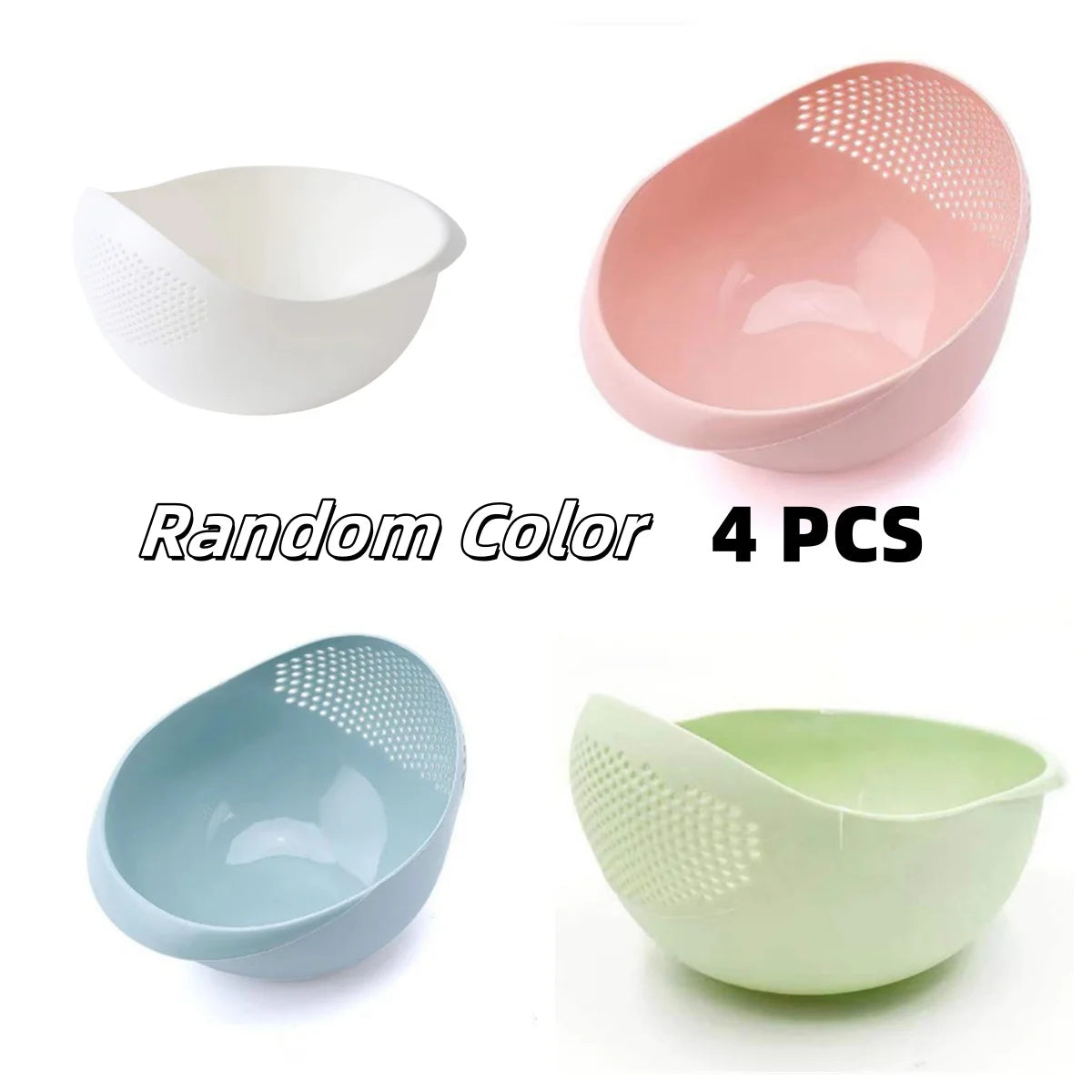 Multifunctional Rice Wash Basket Kitchen Plastic Rice Strainer Drainer Fruits Vegetables Washing Basin Outdoor Barbecue Tools
