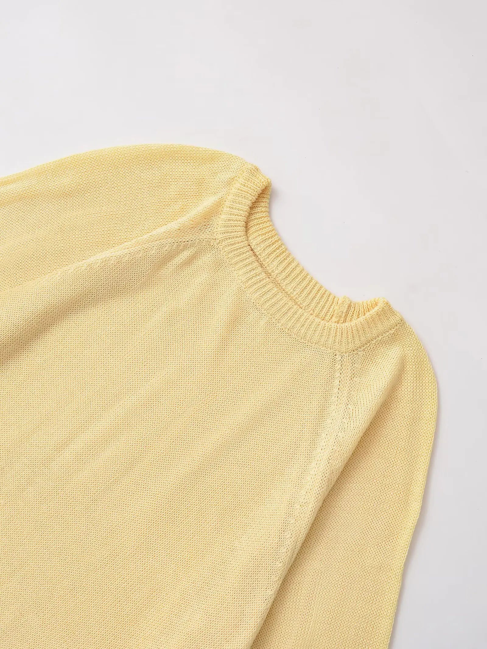 MYST&ZA2025 new summer women's casual fashion trendy round neck wide sleeve comfortable knitted sweater top