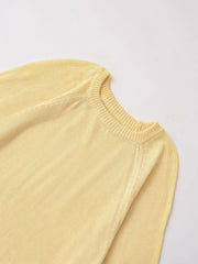 MYST&ZA2025 new summer women's casual fashion trendy round neck wide sleeve comfortable knitted sweater top