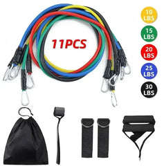11 Piece Set Of Fitness Tension Rope, Elastic Band, Elastic Rope, Household Tension Device, Chest Muscle Training Equipment