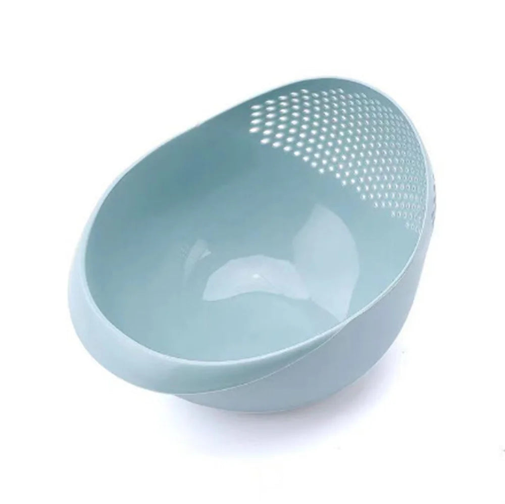 Multifunctional Rice Wash Basket Kitchen Plastic Rice Strainer Drainer Fruits Vegetables Washing Basin Outdoor Barbecue Tools