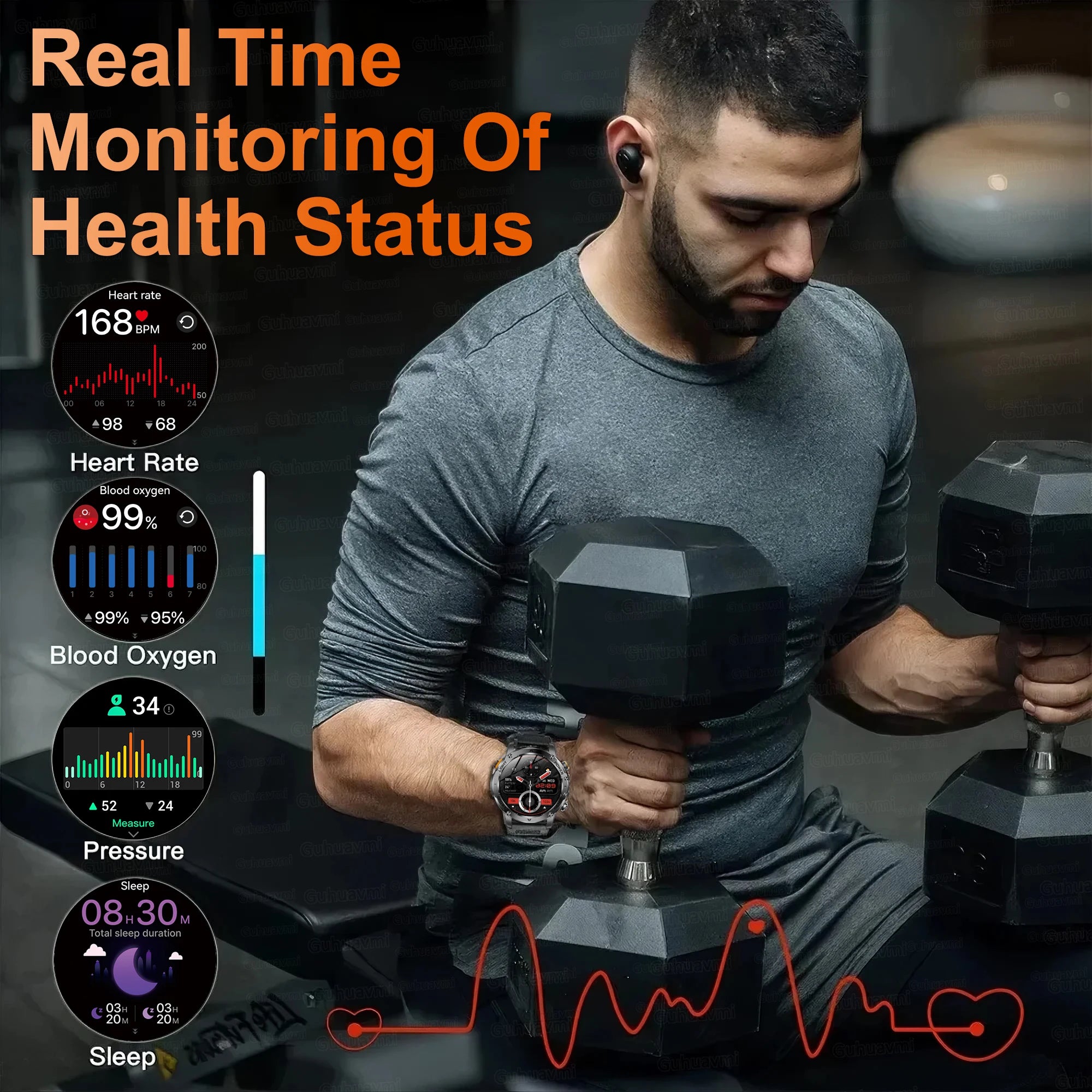 NEW T-REX3 ULTRA 1000mAh Battery Smart Watches 5ATM Waterproof Tactics 100+Sports Flashlight Heart Rate Smart Watch 2025 For Man