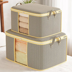 Closet Dustproof Organizer Visible Storage Bag Foldable Storage Box Quilt Container Moisture-proof Clothes Moving Bag