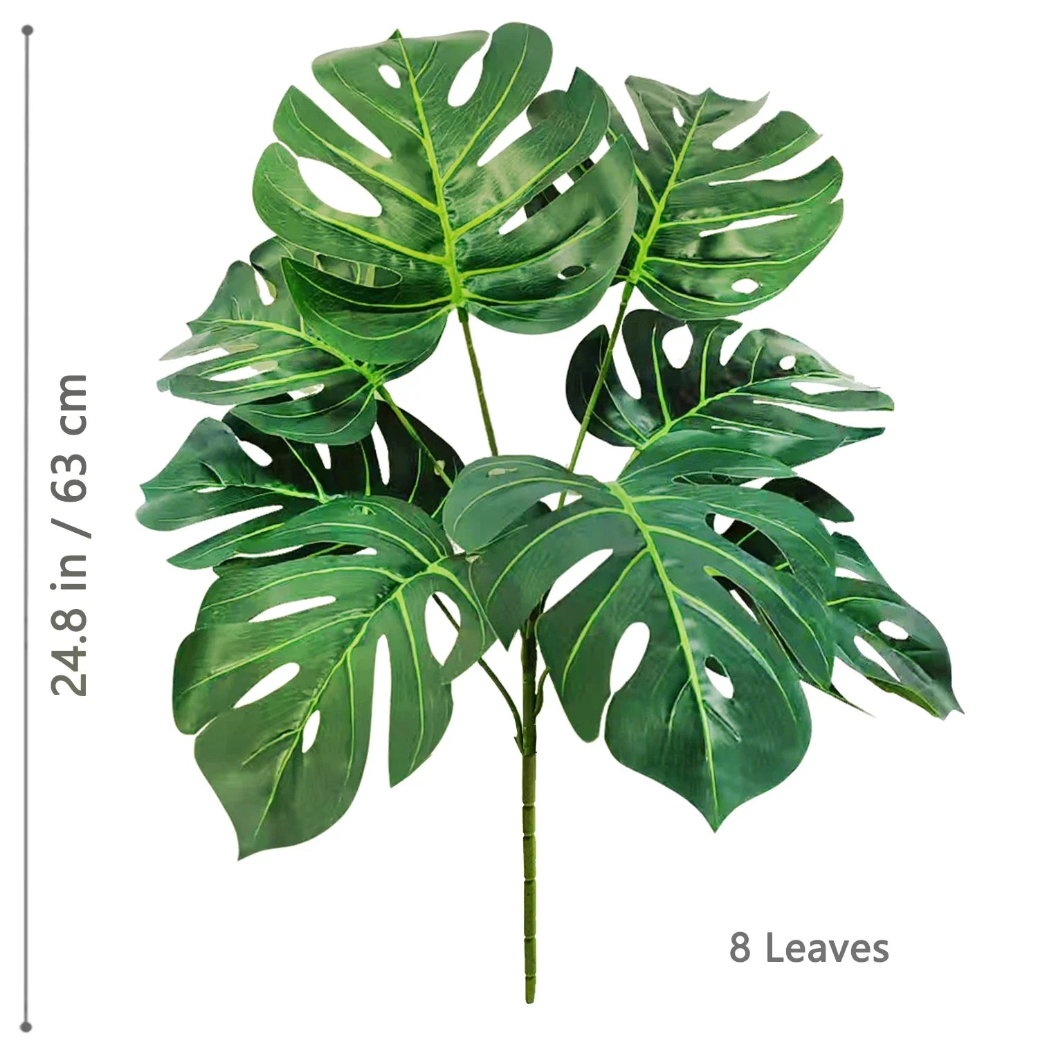 40-130cm（51.18in） Artificial Monstera Plant Fake Palm Tree Plastic Turtle Leaf Green Plant for Home Garden Room Office Decor