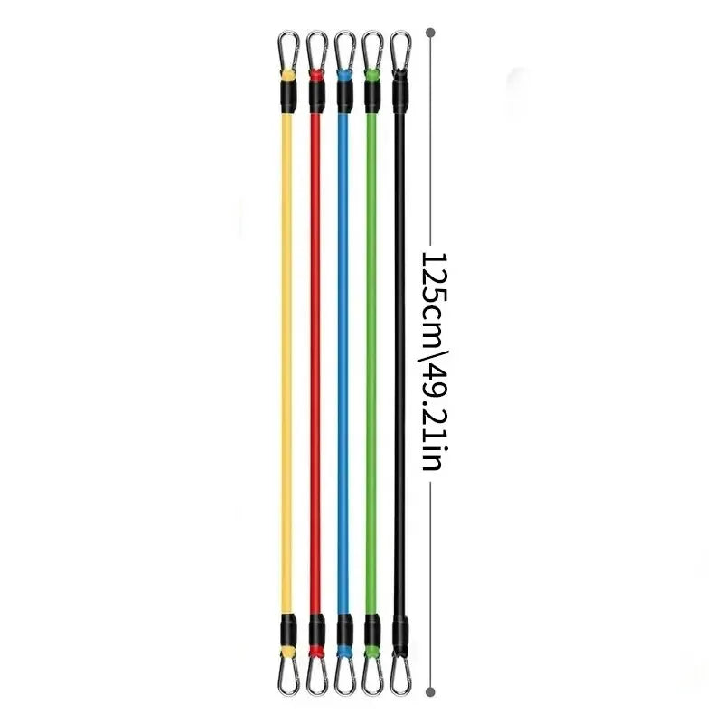11 Piece Set Of Fitness Tension Rope, Elastic Band, Elastic Rope, Household Tension Device, Chest Muscle Training Equipment