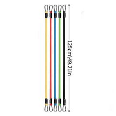 11 Piece Set Of Fitness Tension Rope, Elastic Band, Elastic Rope, Household Tension Device, Chest Muscle Training Equipment