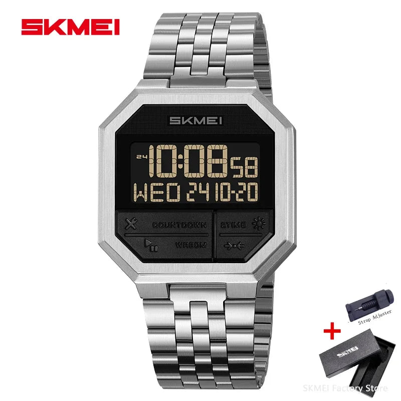 SKMEI 2350 LED Luxury Digital Watch for Men Sports Electronic Waterproof Display Wristwatches Mens Countdown Clock Reloj Hombre