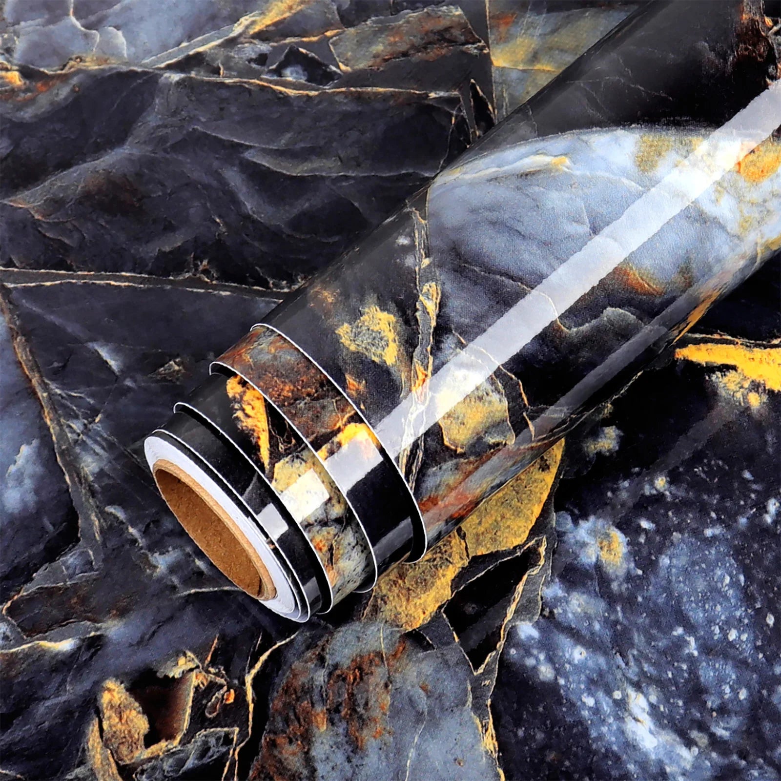 Width Marble Wallpaper Contact Paper Waterproof Oil-proof Wall Stickers PVC Self Adhesive Kitchen Ambry Countertop Home Decor