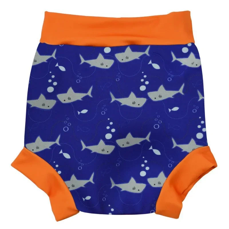 Infant Children Leakproof Swimming Nappies Newborn Baby High Waist Swimming Trunks Baby Boys Girls Cartoon Printed Cloth Diaper