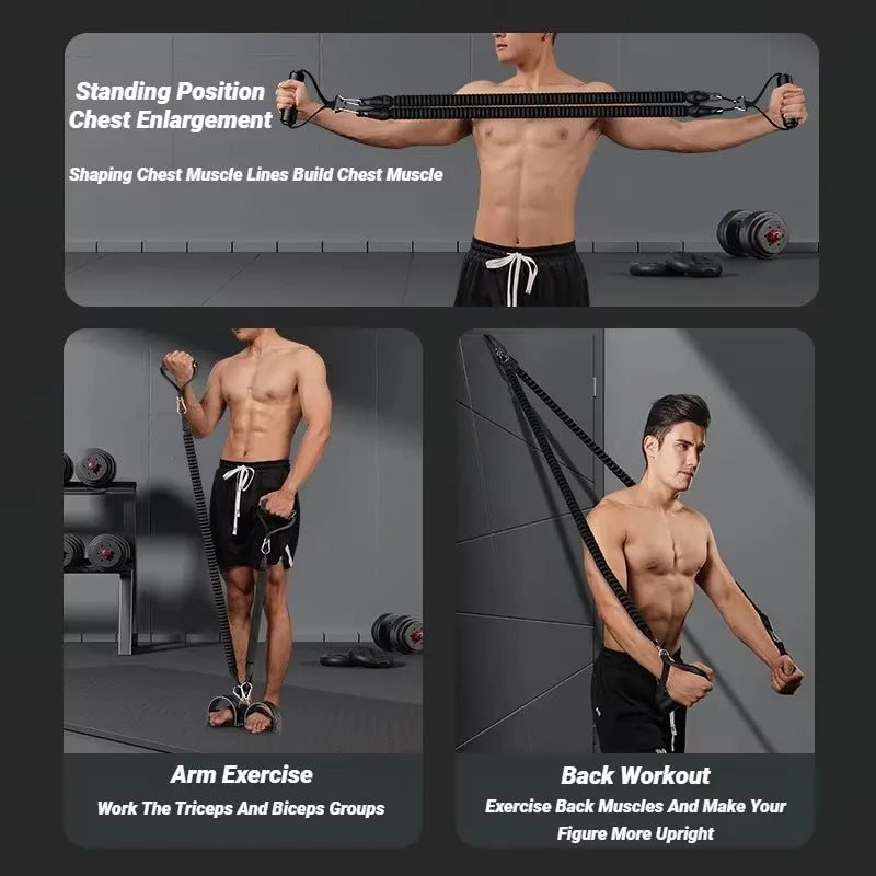 Adjustable Back, Abdomen and Abdominal Muscle Tension Band, Unisex Multifunctional Home Fitness Equipment, Strength Training.