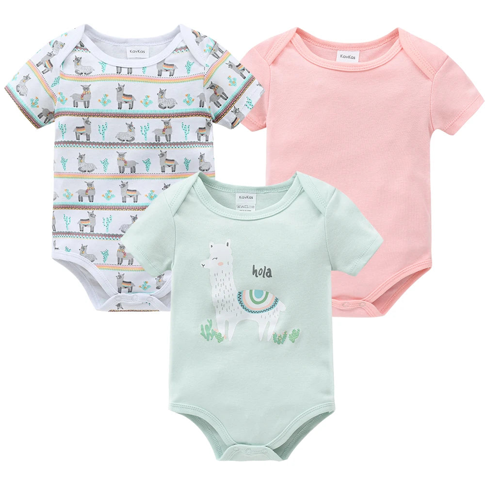 3 Pcs/set Baby Boy Clothes Summer 100%Cotton Blue Grey Tie Print Three Piece Short Sleeve Bodysuit vetements bebe For 0-12M