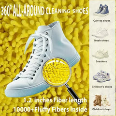 1/2/4PCS Shoe Washing Machine Bag with Liquid Shoe Brush Set Durable Laundry Shoe Bag and Soft Bristle Clean Brush for All Shoes