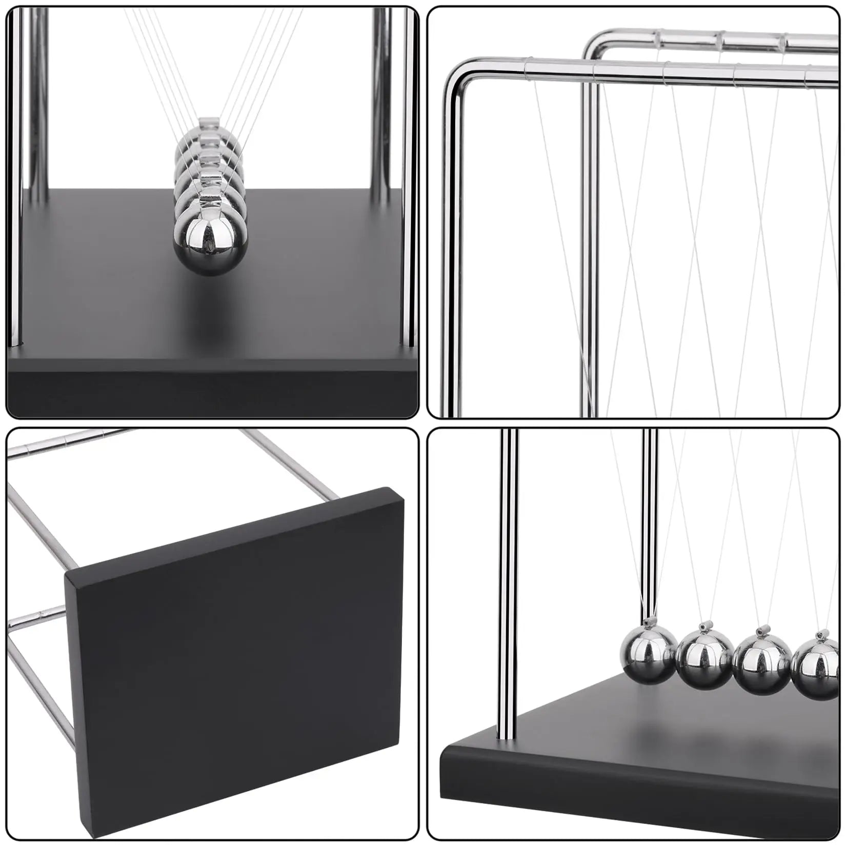 1 PC Newton Cradle Balance Steel Balls Perpetual Motion Collision Ball School Teaching, Physics Science Pendulum Home Decoration