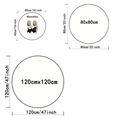 MINISO Apanese Anime Super Mario Carpet Floor Mat Crawling Soft Rug Children Game Round Non-slip Rugs Home Bedroom Decoration