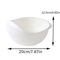 Multifunctional Rice Wash Basket Kitchen Plastic Rice Strainer Drainer Fruits Vegetables Washing Basin Outdoor Barbecue Tools