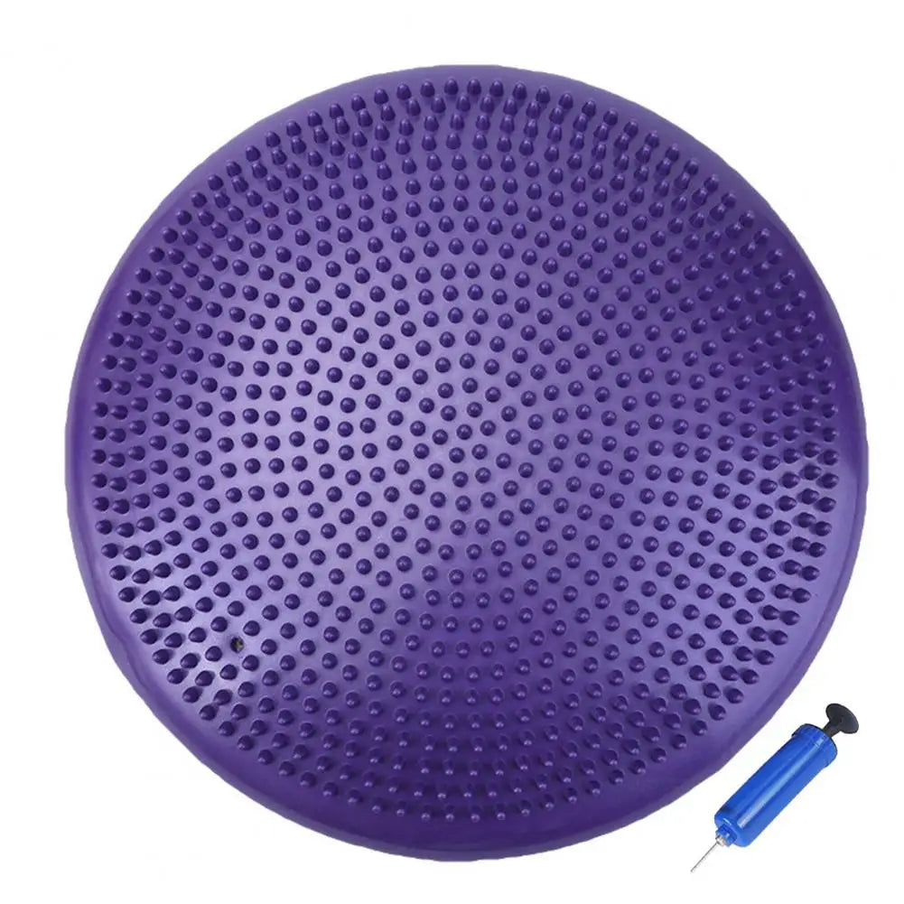 Balance Board with Pump Thick Yoga Fitness Inflatable Seat Pad Foot Massage Pain Relief Wiggle Cushion Sensory Balance Disc