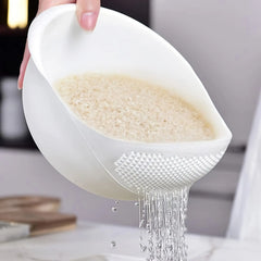 Multifunctional Rice Wash Basket Kitchen Plastic Rice Strainer Drainer Fruits Vegetables Washing Basin Outdoor Barbecue Tools