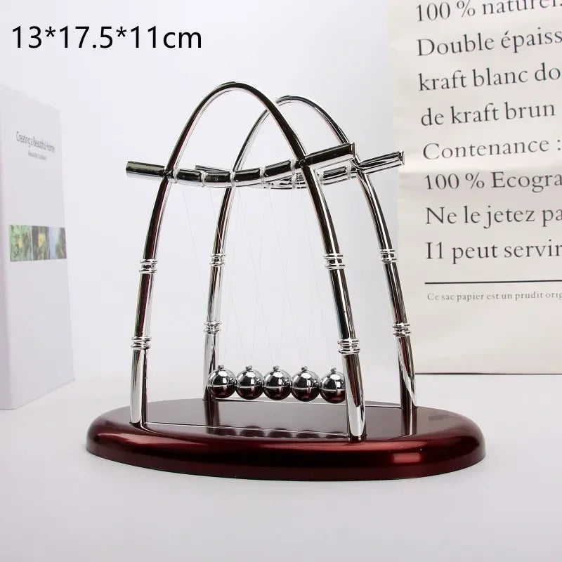 1 PC Newton Cradle Balance Steel Balls Perpetual Motion Collision Ball School Teaching, Physics Science Pendulum Home Decoration