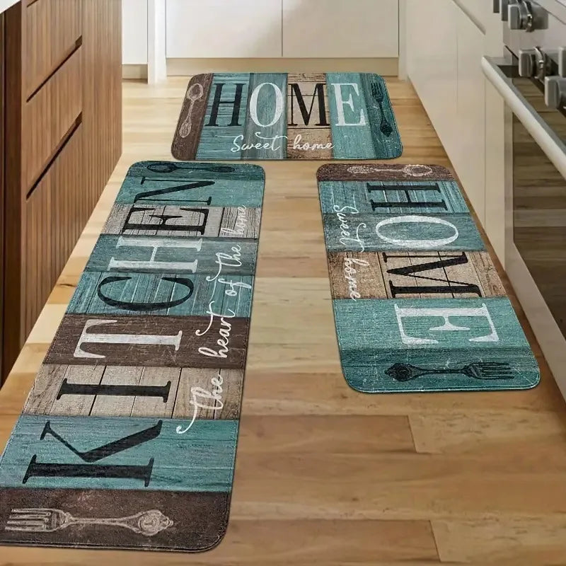 Modern Printed Kitchen Floor Mats Home Laundry Rug Carpet for Living Room Decor Lounge Area Anti-slip Foot Mat Entrance Doormat