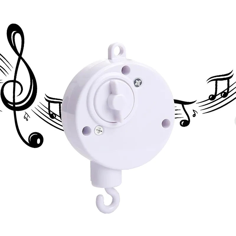 Baby Crib Mobile Wooden Wind Chime Bed Bell,Animal Crib Mobile With Music for Girls and Boys,Comfort Crib Hanging Bracket Toy