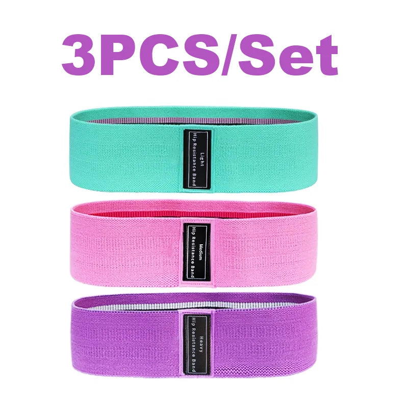 Fabric Resistance Hip Booty Bands Glute Thigh Elastic Workout Bands Squat Circle Stretch Fitness Strips Loops Yoga Gym Equipment