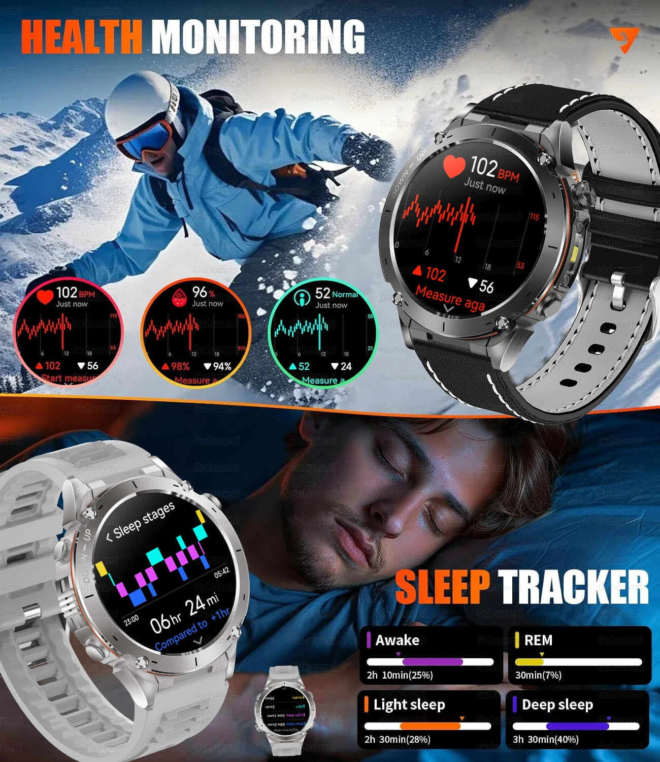 2025New Outdoor T-Rex 3 Ultra GPS Smart Watches Men 5ATM Waterproof Compass Flashlight Military Sports Trackr Smartwatch Women