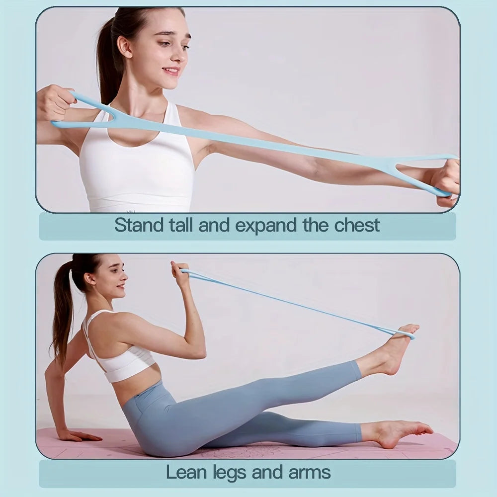 Silicone Resistance Bands Non-Slip Tension Stretch Straps for Fitness Yoga Home & Outdoor Exercise Equipment