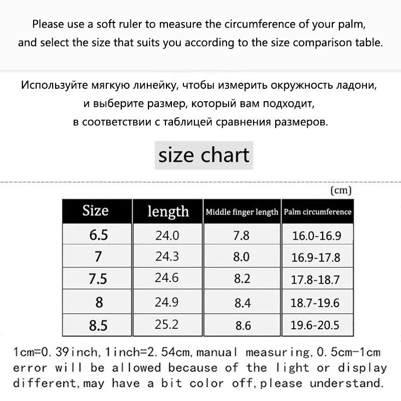 Women's Sheepskin Gloves Fashion Color Leather Simple Style Wool Lining Spring and Autumn Warmth Finger Gloves