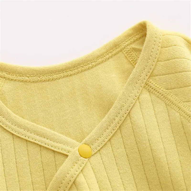 0-6M Baby Girls Boy Rompers Cotton Solid Soft Infant Jumpsuit With Wing Clothes Spring Autumn Newborn Baby Girl Boy Cute Romper