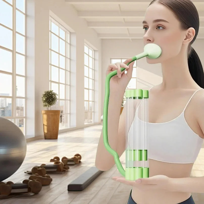 Breathing Trainer Lung Capacity Exerciser Compact Workout Device Portable Muscle Equipment For Women Athlete Adult Home Gym