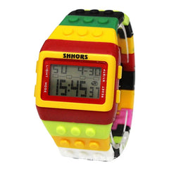 UTHAI CE145 Colorful Building Blocks DIY Digital Electronic Student Watch Leisure Sport Fashion Multifunctional Children's Watch