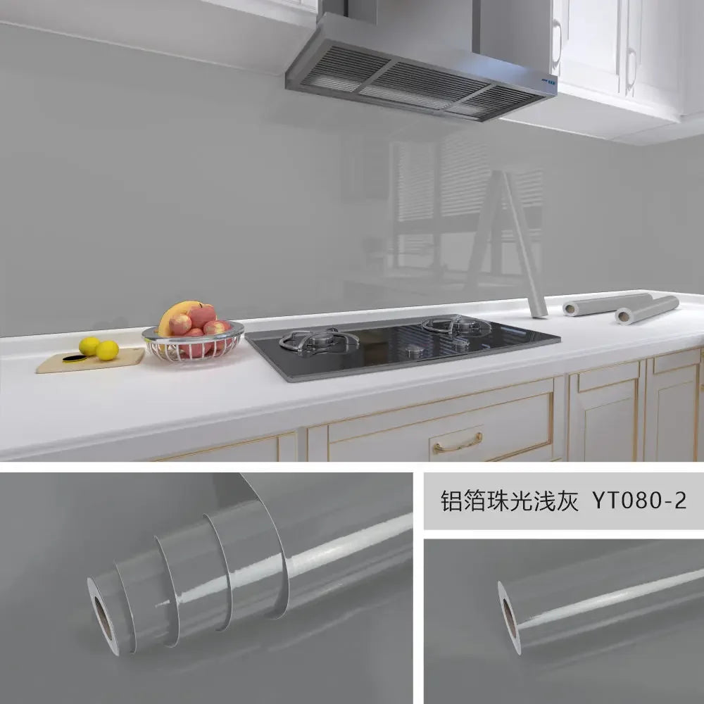 10M x 80CM Marble Self Adhesive Wallpaper Waterproof Oil Proof Kitchen Stickers Thermostability Decorative Film Home Decor