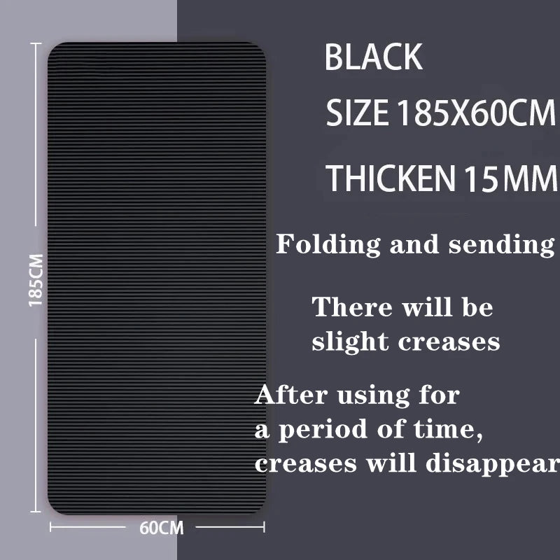 15MM Thick Yoga Mats Anti-slip Sport Fitness Mat Blanket for Exercise Yoga and Pilates Gymnastics Mat Fitness Equipment 185x60cm