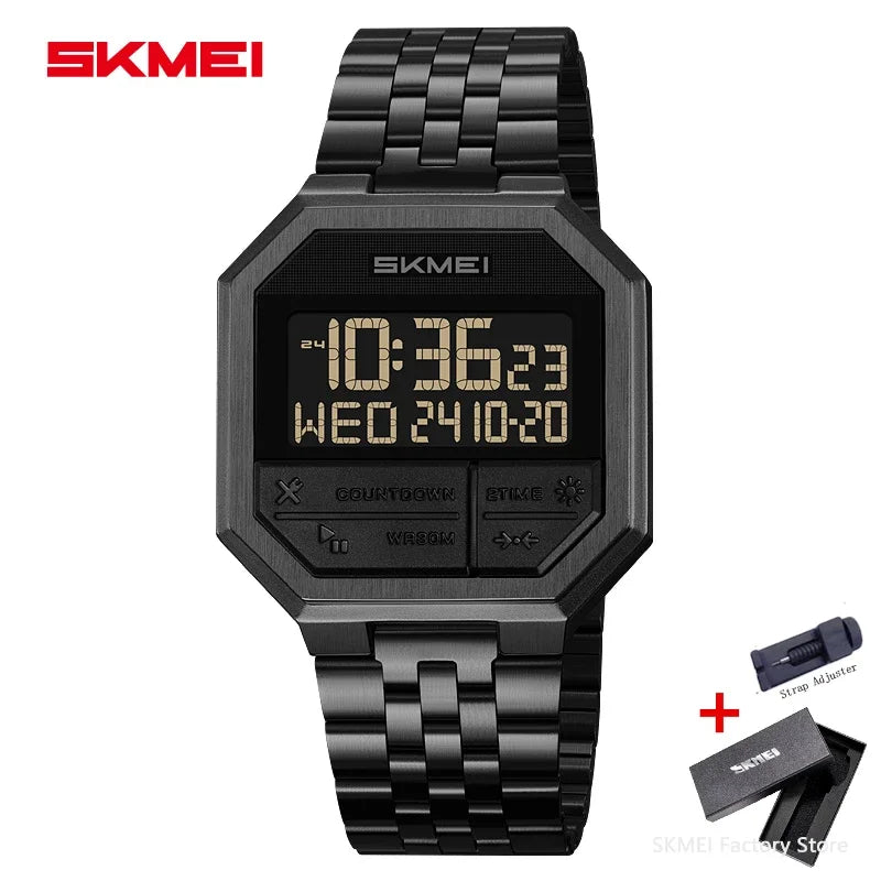 SKMEI 2350 LED Luxury Digital Watch for Men Sports Electronic Waterproof Display Wristwatches Mens Countdown Clock Reloj Hombre
