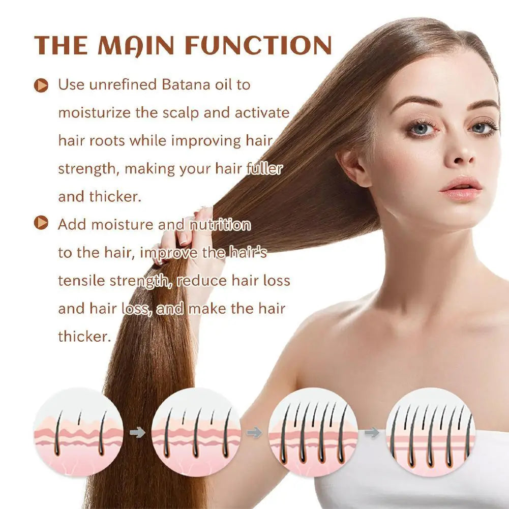 Anti-loss Hair 100% Pure Organic Hair Mask Batana Oil Hair Growth Oil Natural Treatment Nourish Reduce Hair Products 120ml