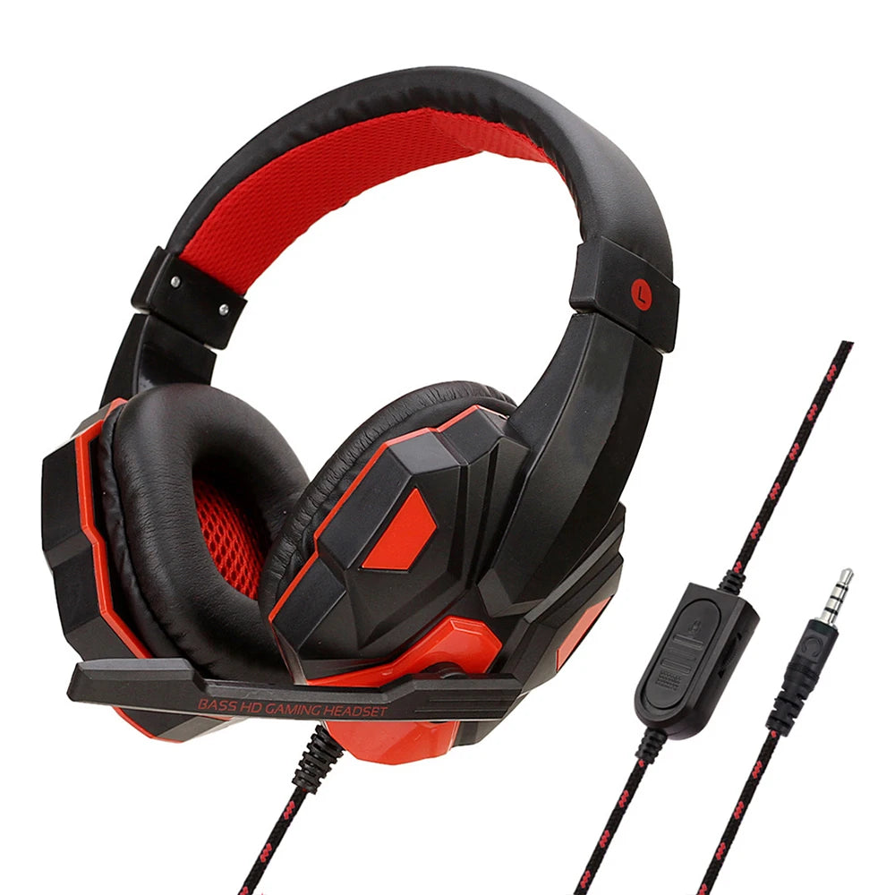 3.5MM Wired Gaming Headset Headphone With  MIC for PS4 PS5 Xbox Smartphone/PC One Switch IPad PC Portable Consumer Electronics