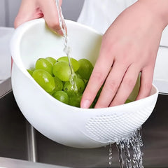 Multifunctional Rice Wash Basket Kitchen Plastic Rice Strainer Drainer Fruits Vegetables Washing Basin Outdoor Barbecue Tools