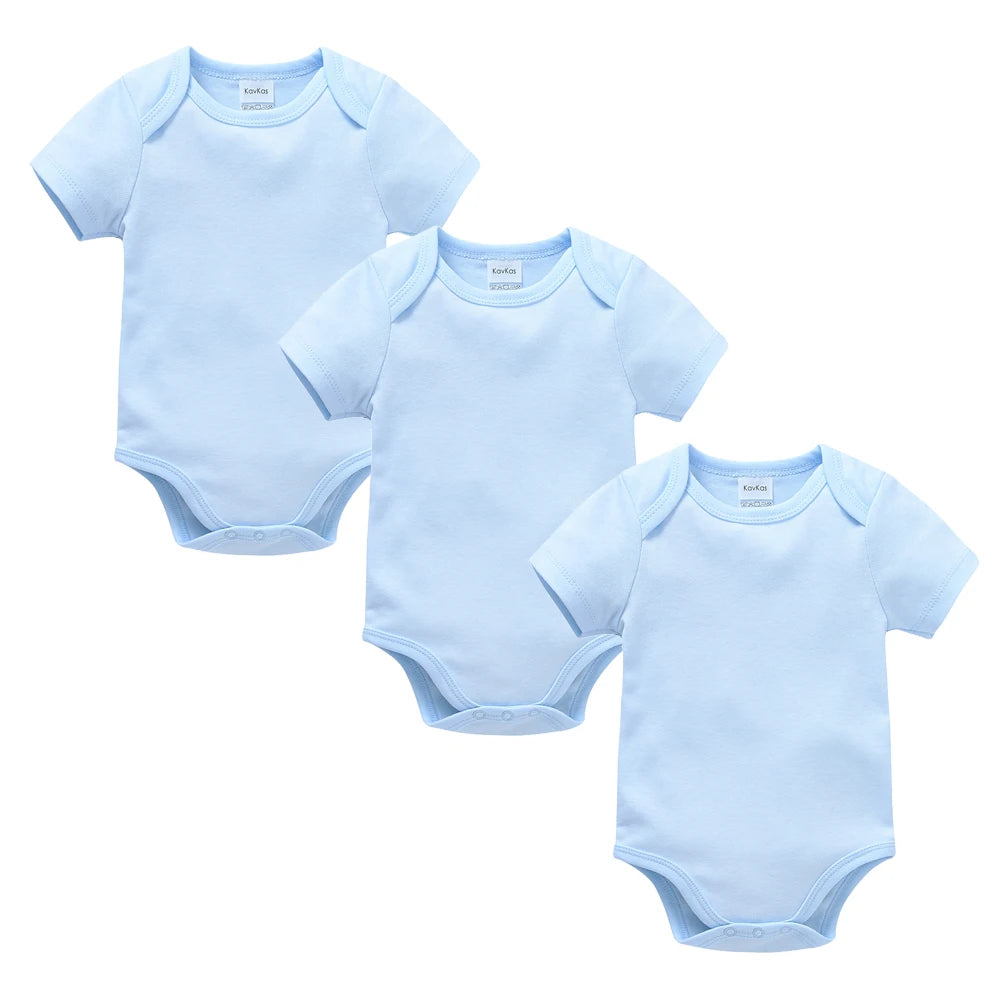 1/3Pcs Baby Boys Clothes 100%Cotton Solid Black Short Sleeve Blank Baby Bodysuits body bebe  Newborn Jumpsuit Plain 0-24 Months