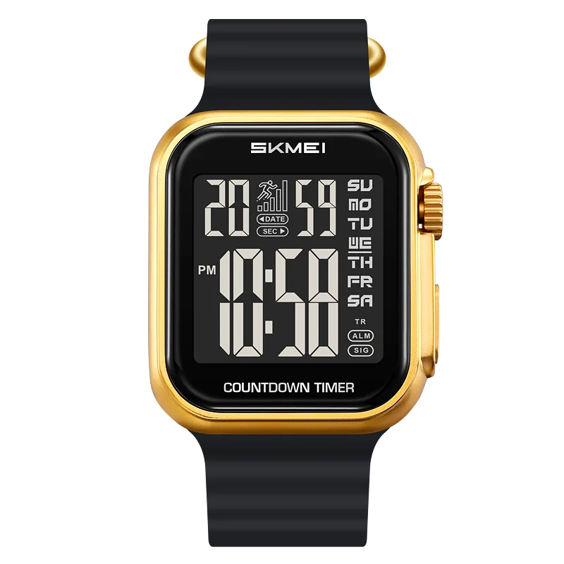 SKMEI 2269 Sport Digital Watch For Man Fashion Luxury Countdown Clock Waterproof Stopwatch 2Time Top Brand Electronic Wristwatch