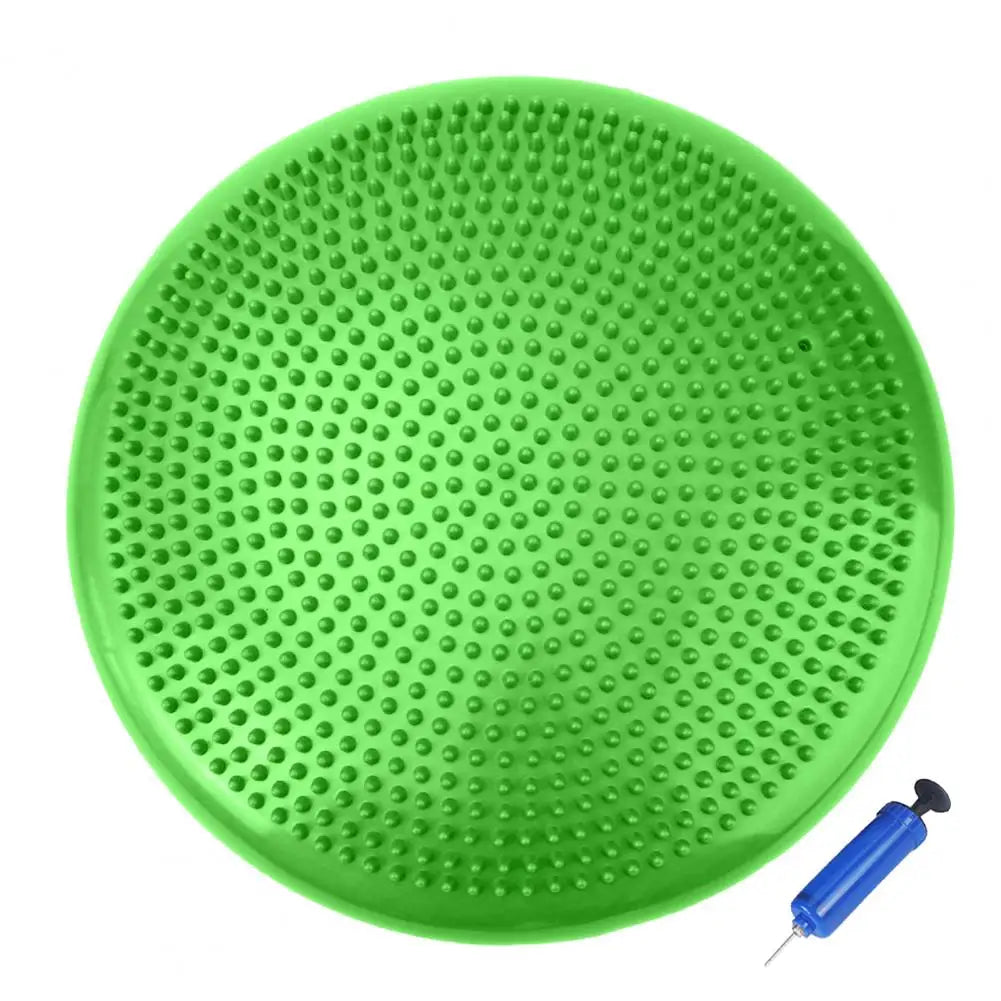 Balance Board with Pump Thick Yoga Fitness Inflatable Seat Pad Foot Massage Pain Relief Wiggle Cushion Sensory Balance Disc